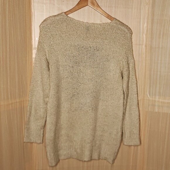 Windsor Womens Cream Black Southwest Tunic Sweater Medium - Picture 2 of 6